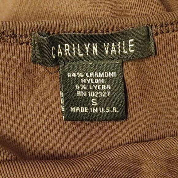 Carilyn Vaile Women's Brown Tie-Neck Halter Low Back Long Dress Small - Picture 4 of 4